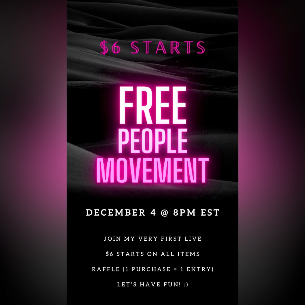 My first LIVE Posh Show! Free People Movement! $6 Starts! NWOT